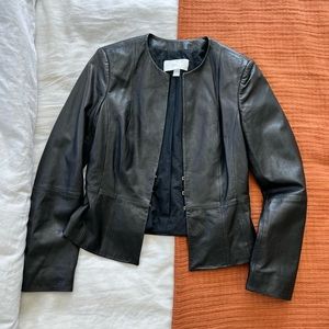 Hugo Boss Women’s Black Leather Jacket Size S